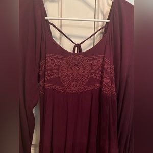 Chelsea & Violet Long sleeve embroidered mini dress-size extra small